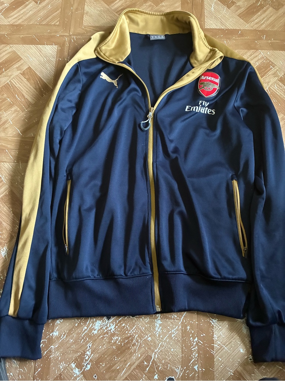 Puma Navy and Gold Arsenal Track Jacket